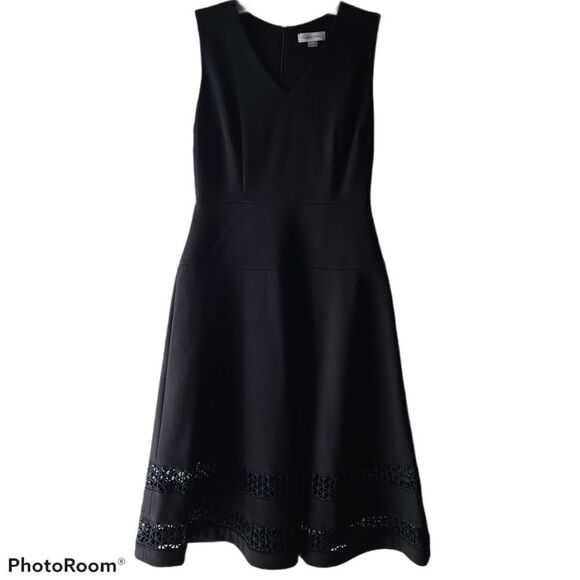 Calvin Klein Black Fit & Flare Dress Size 2 - Picture 1 of 5
